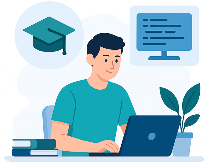 человек за ноутбуком